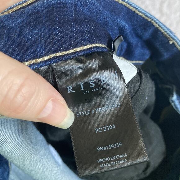 Risen Jeans Flare Bell bottoms Women’s stretch jeans size 1XL High rise waist - Picture 13 of 16